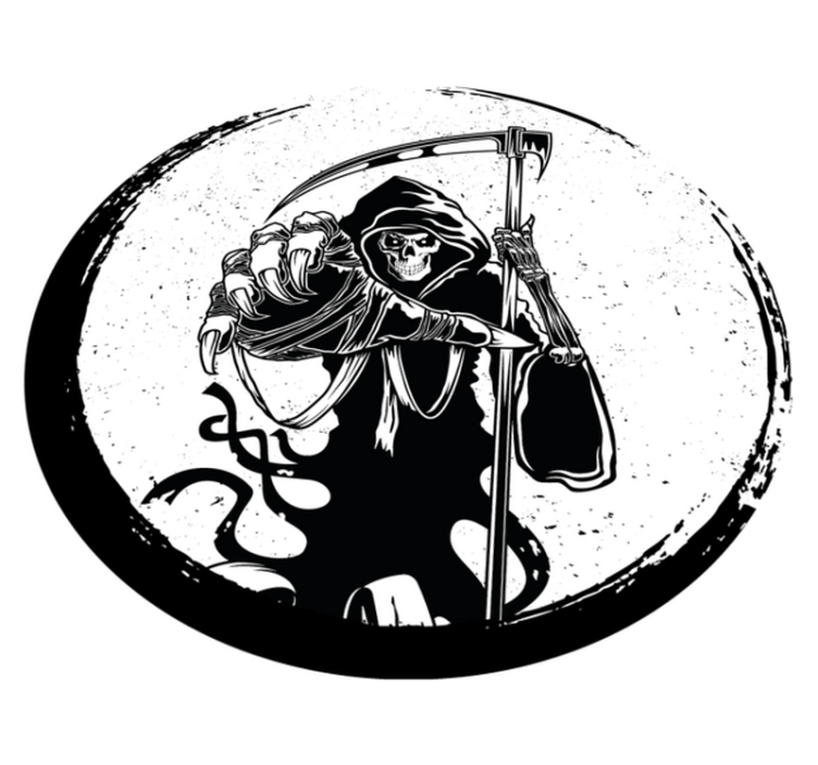 Alfombra vinílica Halloween motivo de la parca - TenVinilo