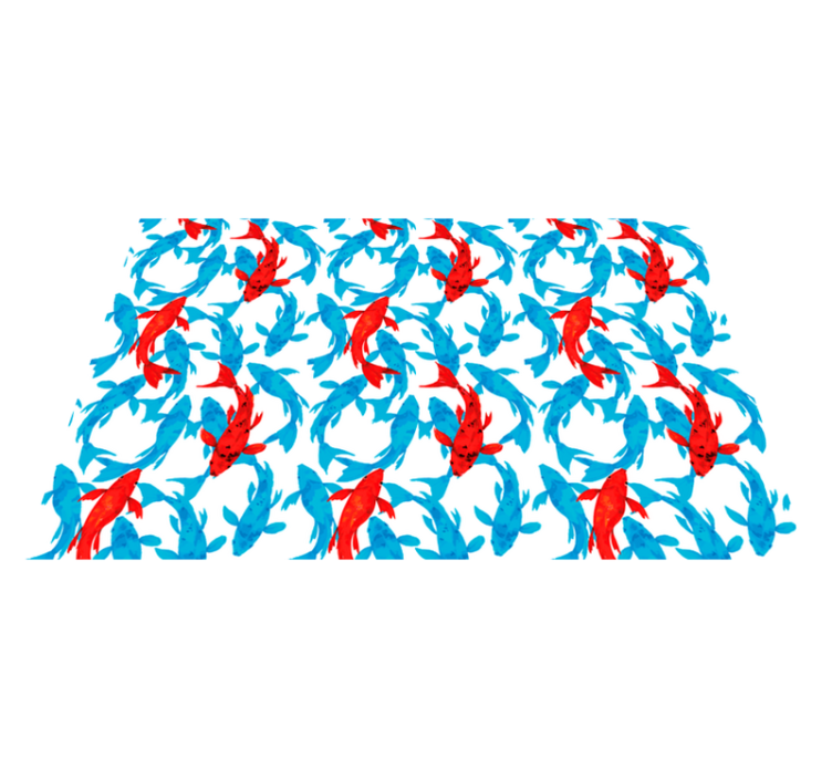 Alfombra vinilo baño peces koi coloridos - TenVinilo