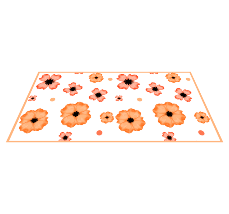 Alfombra vinílica flores fondo estampado - TenVinilo