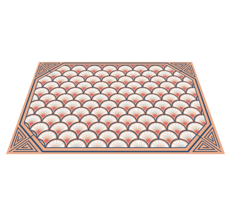 Alfombra hidráulica vinílica motivo de concha - TenVinilo