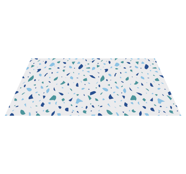 Alfombra vinílica efecto mármol patrón colorido - TenVinilo