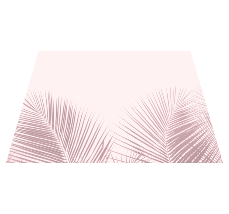 Alfombra vinílica flores elegantes imágenes de palmeras - TenVinilo