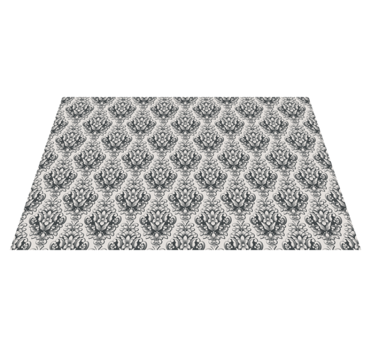 Alfombra vinílica vintage patrón de azulejos barrocos - TenVinilo