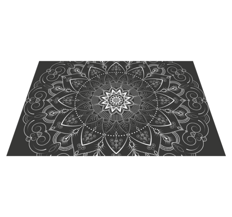 Alfombra vinilica simetrica patrón mandala - TenVinilo