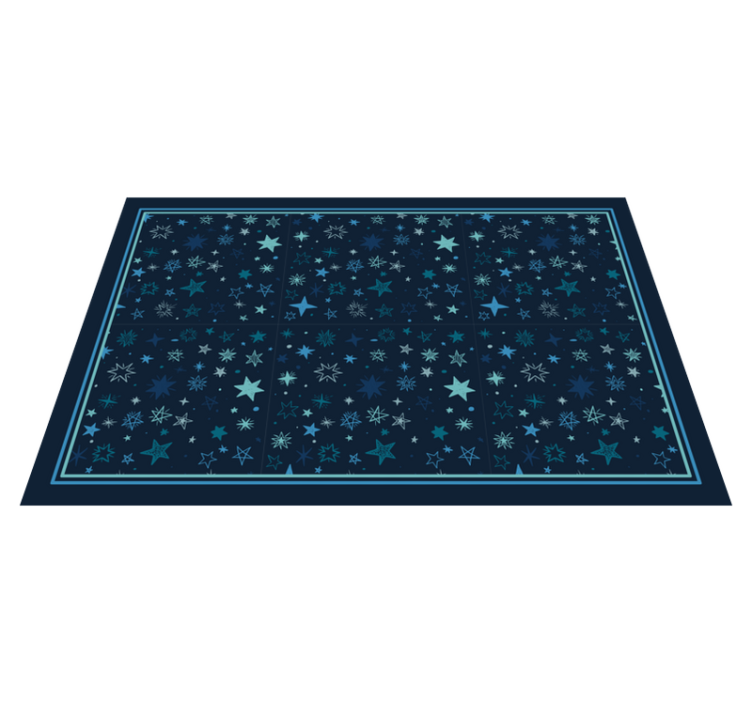 Alfombra vinílica estrellas diseño con motivos celestes - TenVinilo