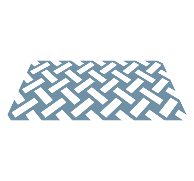 Alfombra vinílica geométrica galón contrastante - TenVinilo