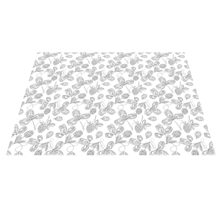 Alfombra vinilo flores lineal botánico - TenVinilo