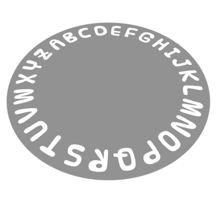 Alfombra vinílica abecedario círculo del alfabeto - TenVinilo