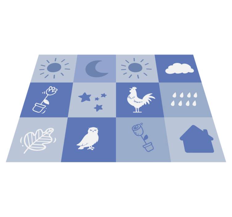 Alfombra de vinilo tablero de ajedrez infantil - TenVinilo