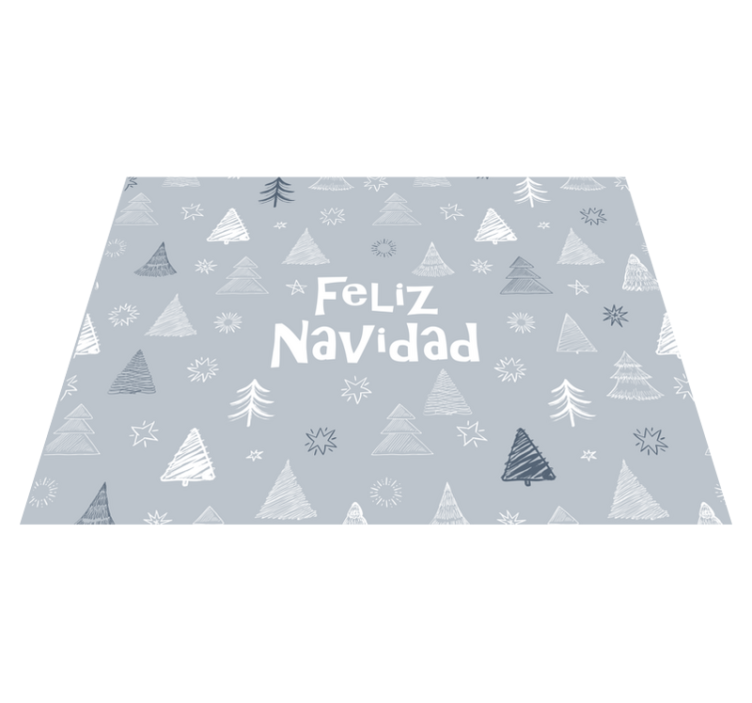Alfombra vinílica navidad cita gris estilo nórdico - TenVinilo