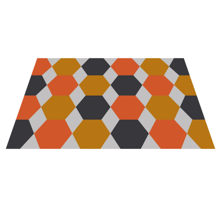 Alfombra de vinilo figuras geométricas hexagonales - TenVinilo