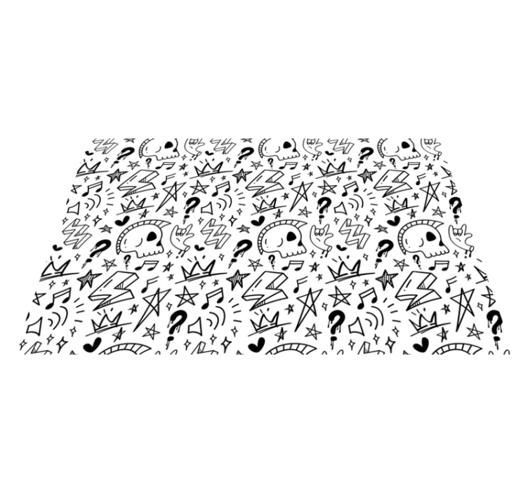 Alfombra vinílica juvenil patrones adolescentes eclécticos - TenVinilo