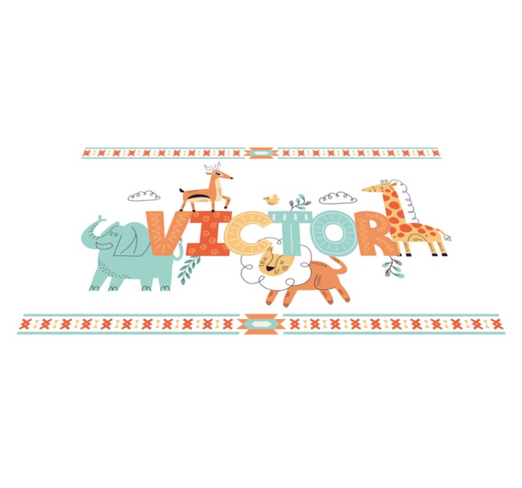 Alfombra vinílica personalizable tema de safari - TenVinilo