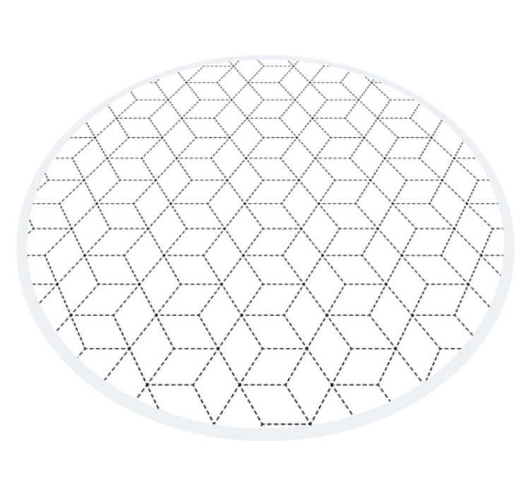 Alfombra vinílica geométrica patrón hexagonal contorno - TenVinilo