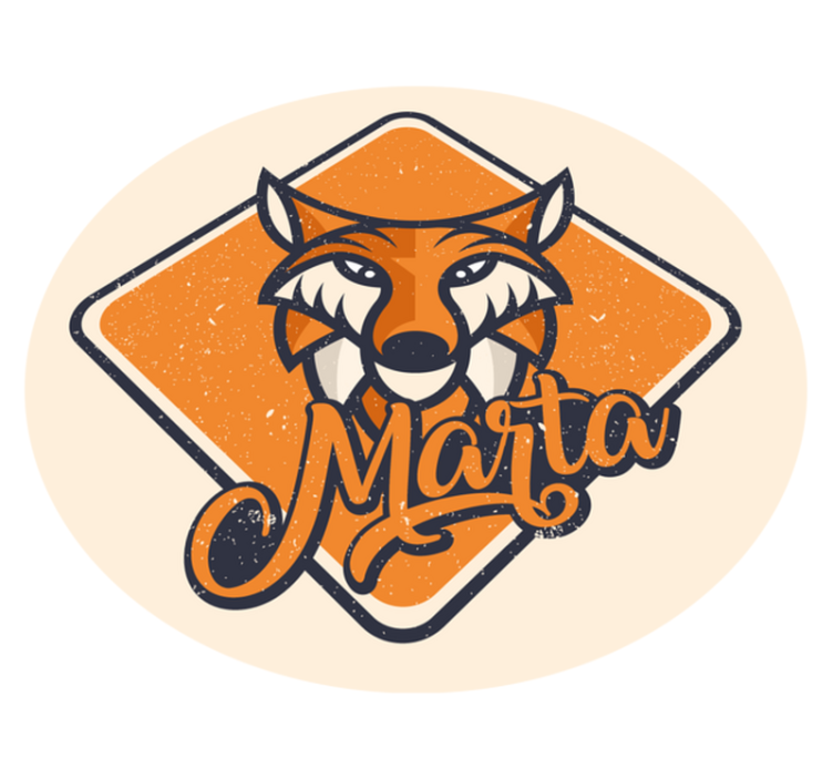 Alfombra vinílica personalizable zorro ingenioso - TenVinilo