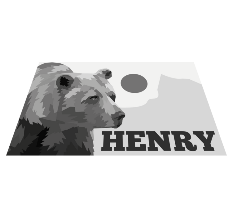 Alfombra vinílica personalizable oso customizable - TenVinilo