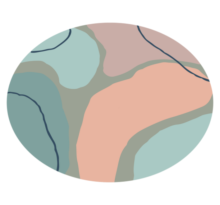 Alfombra vinílica redonda estilo nórdico - TenVinilo