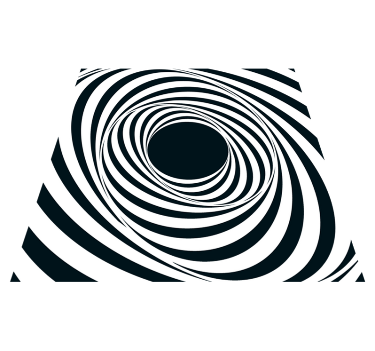 Alfombra vinílica geométrica blanco y negro - TenVinilo