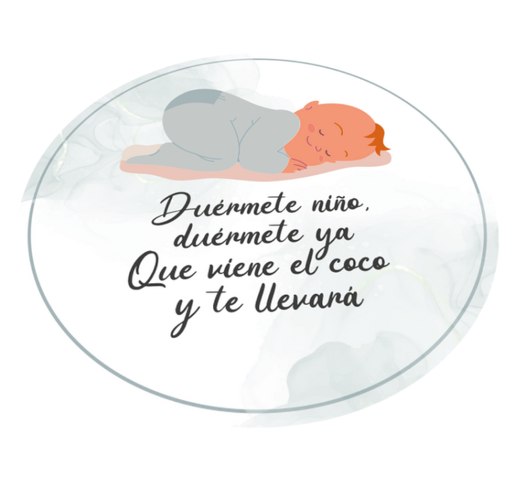 Alfombra vinílica infantil bebé Nana Duérmete, niño - TenVinilo