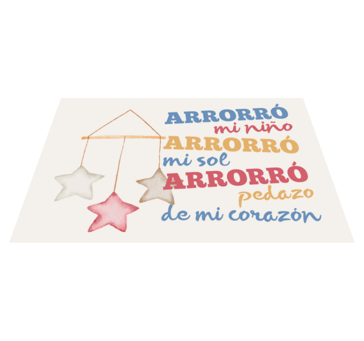 Alfombra vinílica infantil bebé Nana Arrorró mi niño - TenVinilo