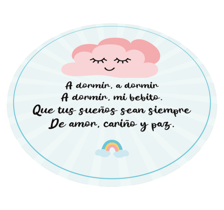 Alfombra vinílica bebé Nana A dormir - TenVinilo