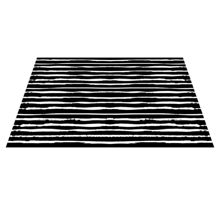 Alfombra vinílica rayas lineas blanco y negro - TenVinilo