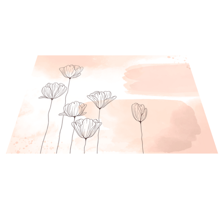 Alfombra vinílica flores línea - TenVinilo