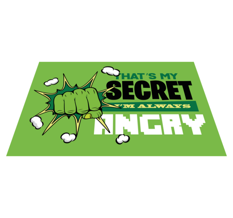 Alfombra vinílica infantil de Hulk - TenVinilo