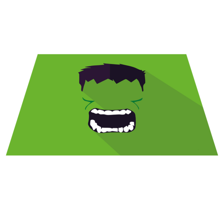 Alfombra vinílica infantil superhéroe verde - TenVinilo