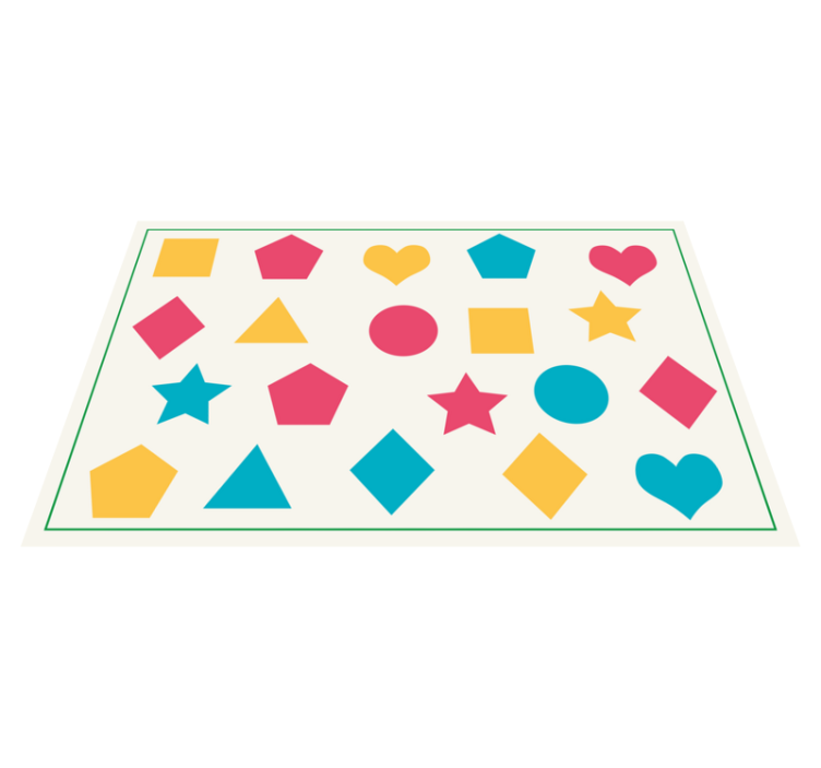 Alfombra pvc  infantil formas geométricas - TenVinilo