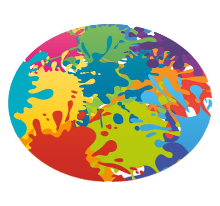 Alfombra vinílica infantil diseño splash - TenVinilo