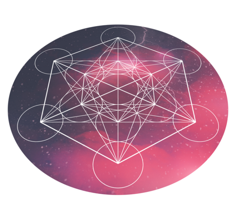 Alfombra vinílica mandala Símbolo Metatrón - TenVinilo