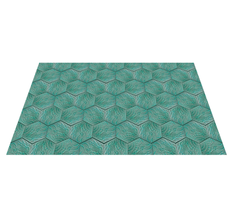 Alfombra vinílica verde Panot Gaudí - TenVinilo