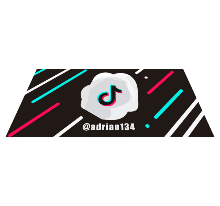Alfombra vinílica personalizable Tik Tok - TenVinilo
