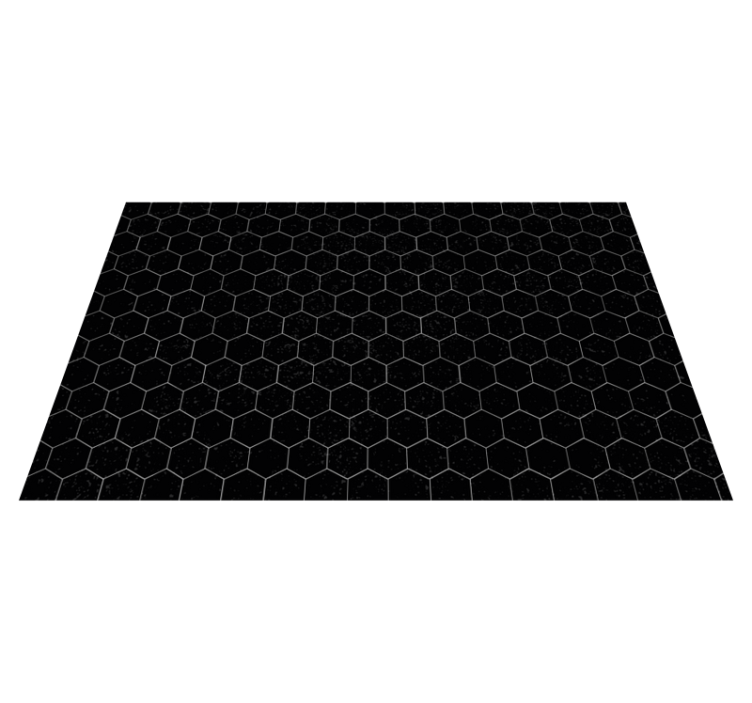 Alfombra de vinilo geométrica damero hexagonal - TenVinilo