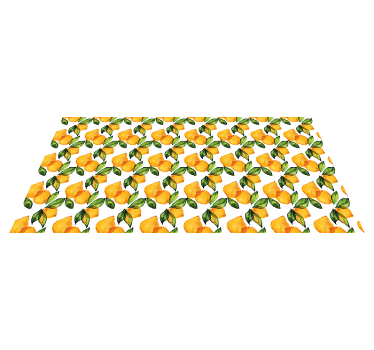 Alfombra vinílica Estilo limones mediterráneos - TenVinilo