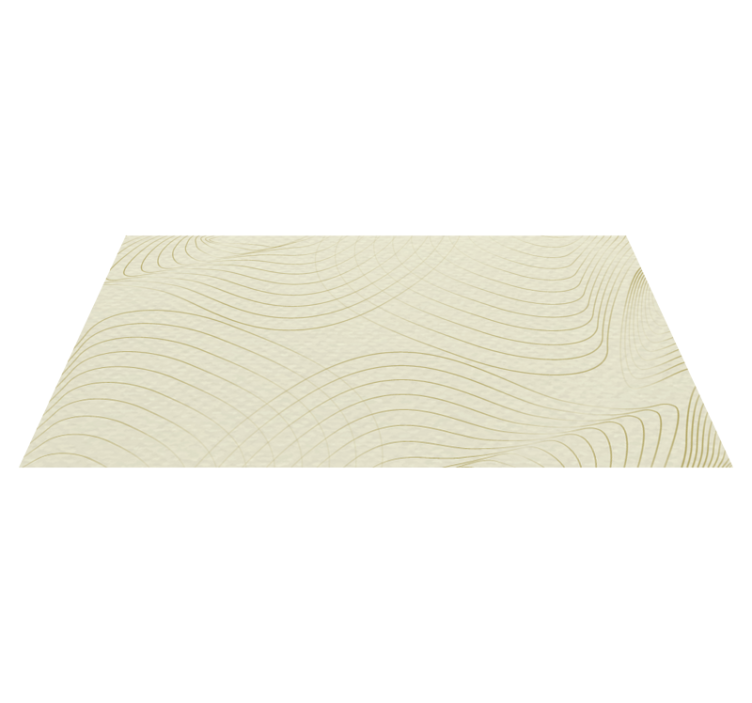 Alfombra vinilo salón beige curvas Japandi - TenVinilo