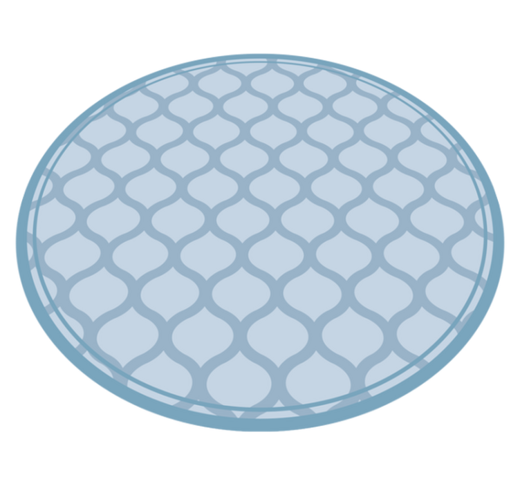 Alfombra vinilo azul estilo retro - TenVinilo