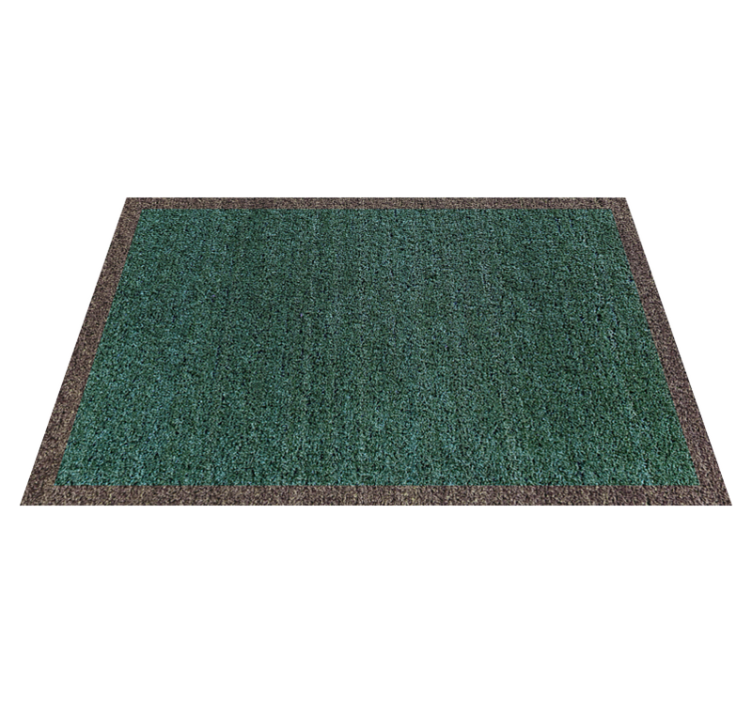 Alfombra para salón teplon verde y beige - TenVinilo