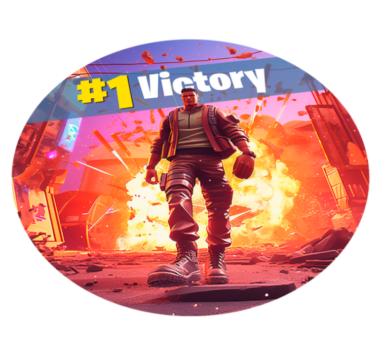 Alfombra vinilo soldado videojuego victorioso - TenVinilo