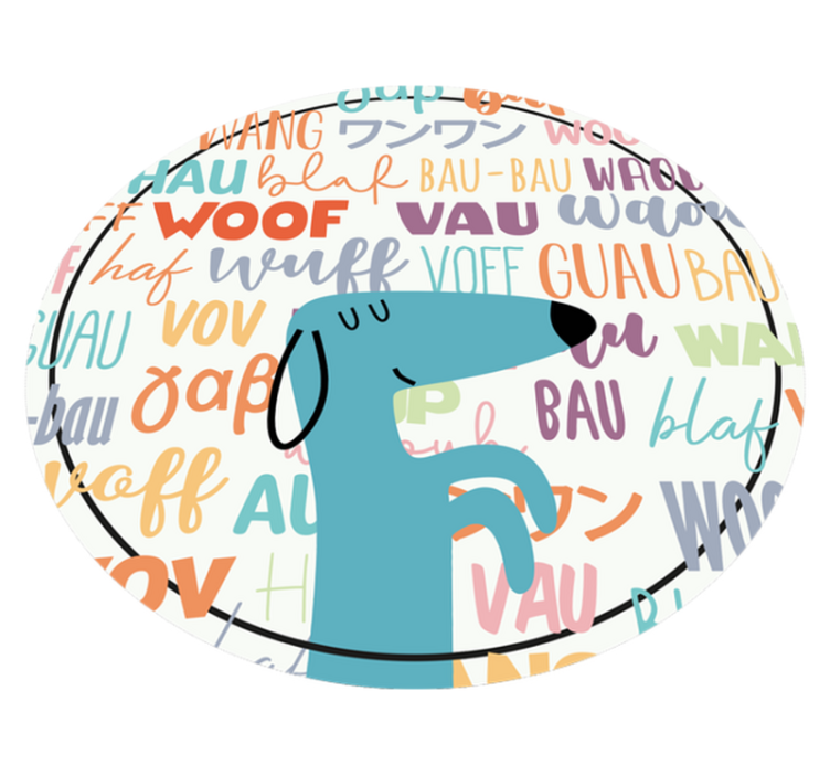 Alfombra vinílica animales ladrido perro - TenVinilo