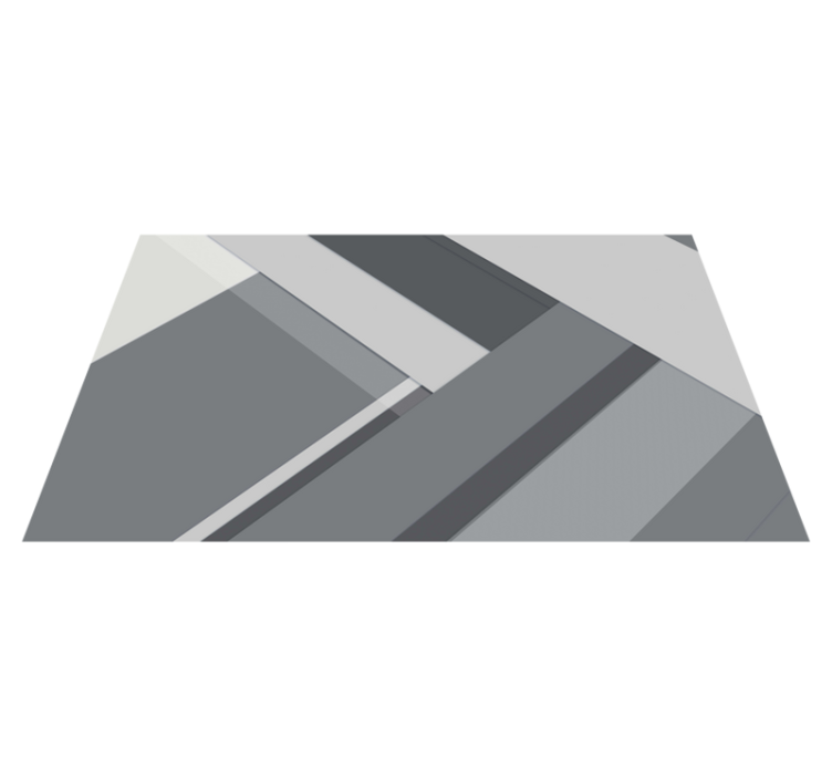 Alfombra vinílica gris geométrica para oficina - TenVinilo