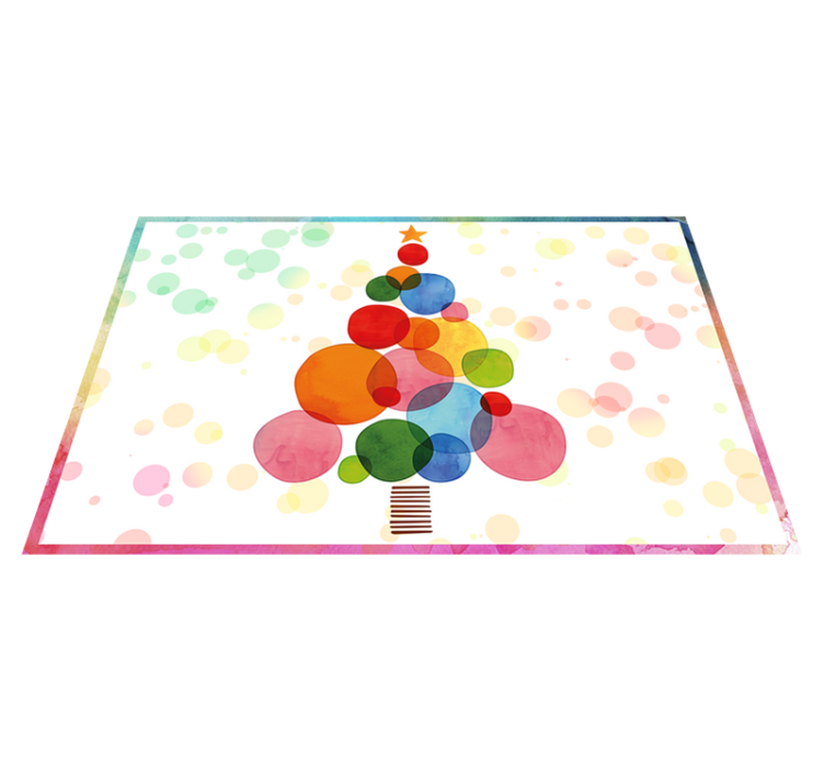 Alfombra vinílica entrada abeto navidad - TenVinilo