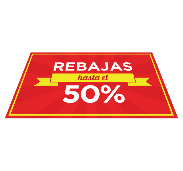 Alfombra de vinilo roja rebajas personalizada - TenVinilo