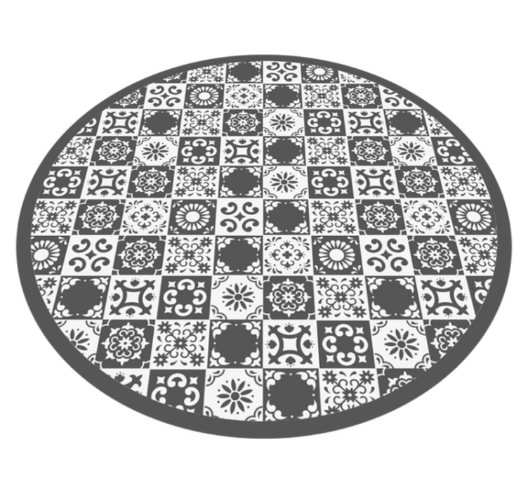 Alfombra hidráulica gris azulejos ibéricos - TenVinilo