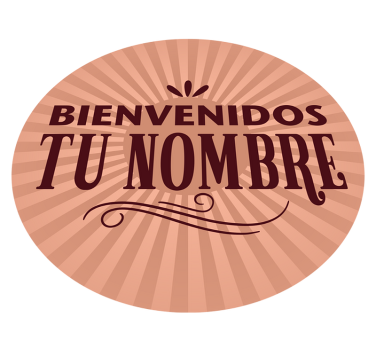 Alfombra vinílica redonda bienvenidos personalizable tienda - TenVinilo