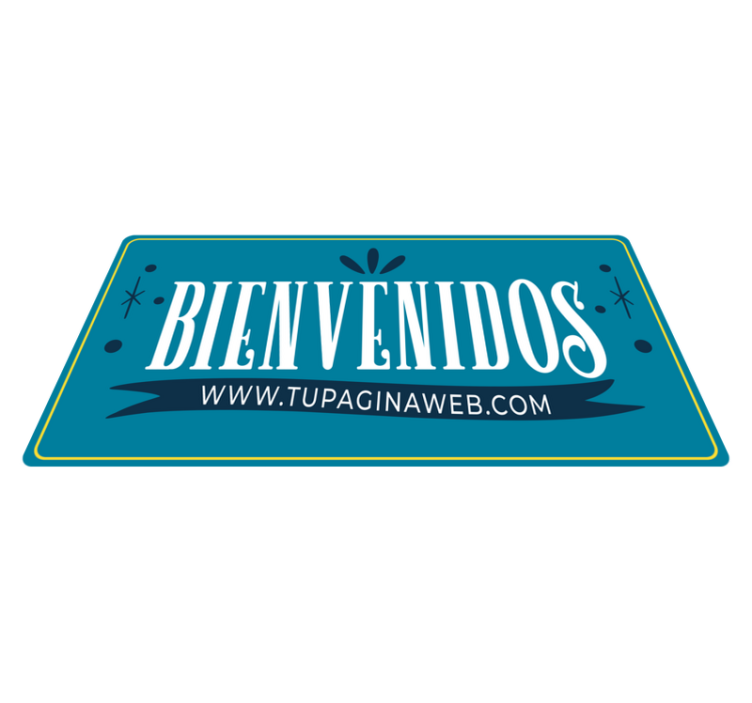 Alfombra vinilo Bienvenidos con página web - TenVinilo