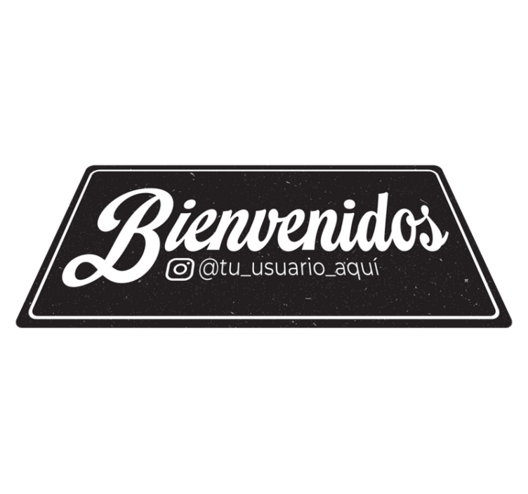Alfombra vinilo Bienvenidos y usuario Instagram - TenVinilo