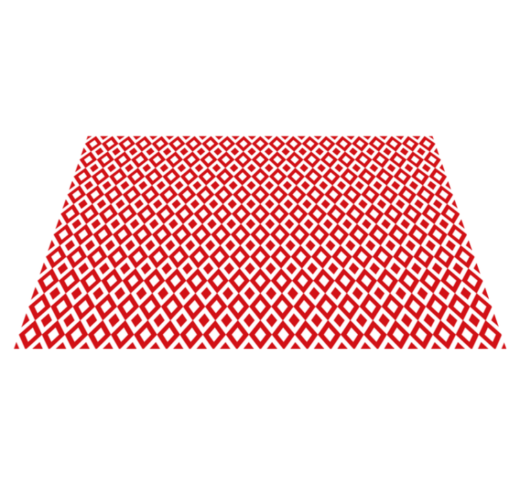 Alfombra vinílica roja motivo de diamante - TenVinilo