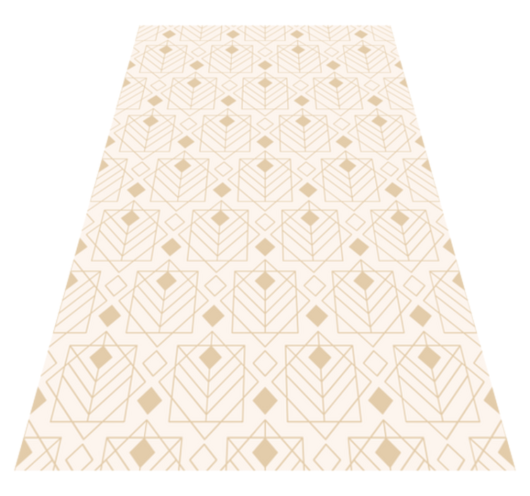 Alfombra vinilica beige patrón art déco - TenVinilo